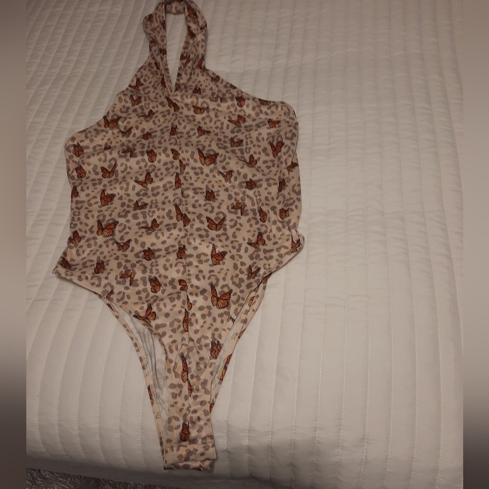 Sexy Butterfly Halter Bodysuit